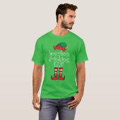 Bourbon Drinking Elf Family Christmas Pajama T-Shirt (Vorne ganz)