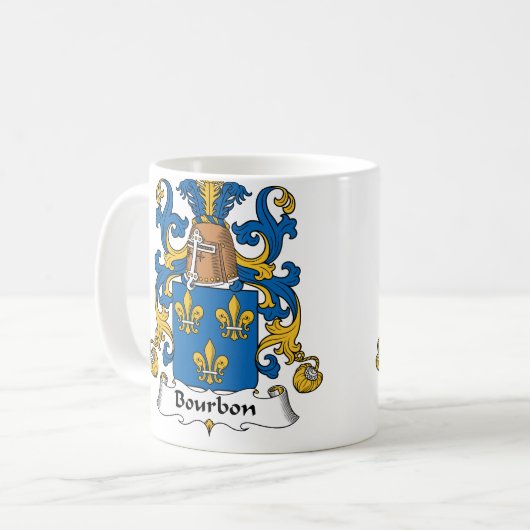 Bourbon-Familienwappen Kaffeetasse (Vorderseite Links)