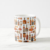 Bourbon-Flasche-Wasserfarben-Tasse Kaffeetasse (VorderseiteRechts)