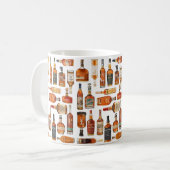 Bourbon-Flasche-Wasserfarben-Tasse Kaffeetasse (Vorderseite Links)