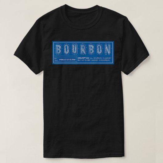 Bourbon-Gehirndiagramm T-Shirt (Design vorne)