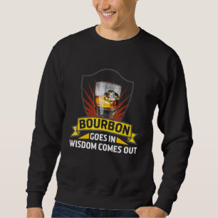 Bourbon geht in Weisheit kommt aus Retro Bourbon D Sweatshirt
