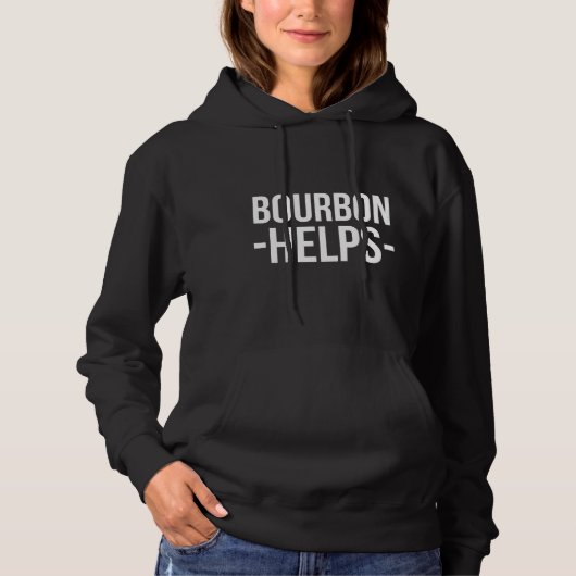 Bourbon hilft Angepasst Hoodie (Vorderseite)