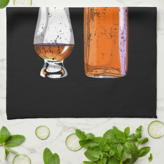 Bourbon hilft bei sonnigen Alkoholkonsum Geschirrtuch (Gefaltet)