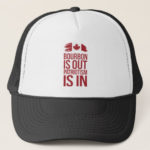 Bourbon ist draußen Patriotismus ist in Truckerkappe