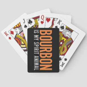 Bourbon Ist Mein Spirituelles Tier Vintage Amerika Spielkarten