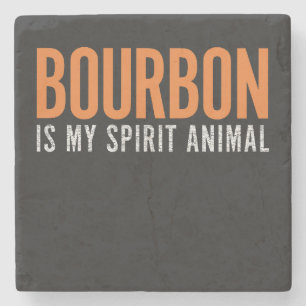 Bourbon ist mein spirituelles Tier Vintage individ Steinuntersetzer