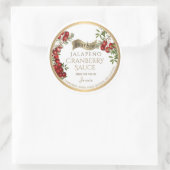 Bourbon Jalapeño Cranberry Sauce Made by Runder Aufkleber (Tasche)