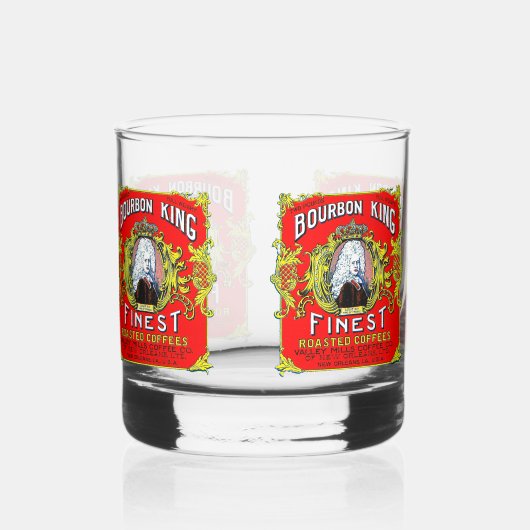 Bourbon King Fabled Label Whiskey Glass Whiskyglas (Vorderseite)