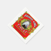 Bourbon King Finest geröstete Kaffees Serviette (Ecke)