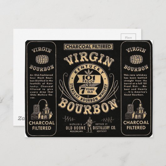 Bourbon kommerziell postkarte (Vorne/Hinten)