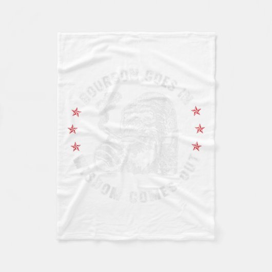 Bourbon kommt in Weisheit aus AffenWhiskey (o Fleecedecke (Vorderseite)