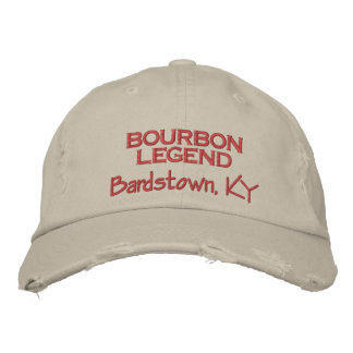 Bourbon Legend, Bardstown KY rot auf Stein Bestickte Baseballkappe