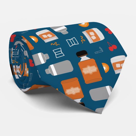 Bourbon Muster Krawatte (Gerollt)