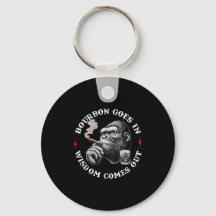 Bourbon Rein Wisdom Raus Monkey Whiskey Lo Schlüsselanhänger