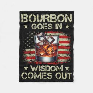 Bourbon Rein Wisdom Raus Whiskey USA-Flagge Fleecedecke