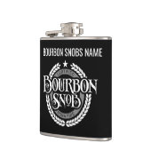 Bourbon Snob - lustiger Whiskeytrinker Flachmann (Links)