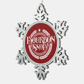 Bourbon Snob - lustiger Whiskeytrinker Schneeflocken Zinn-Ornament (Rechts)