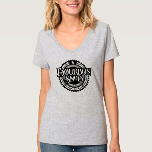 Bourbon Snob - lustiger Whiskeytrinker T-Shirt (Vorderseite)