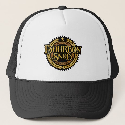 Bourbon Snob - lustiger Whiskeytrinker Truckerkappe (Vorderseite)