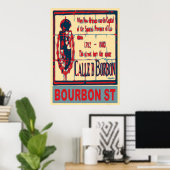 Bourbon St New Orleans Französisches Viertel Poster (Heimbüro)