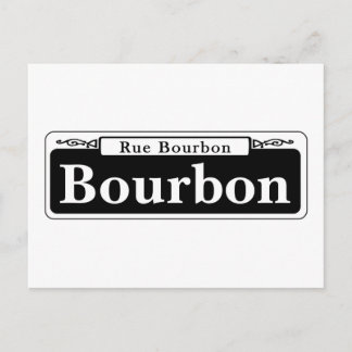 Bourbon St., New Orleans Street Sign Postkarte