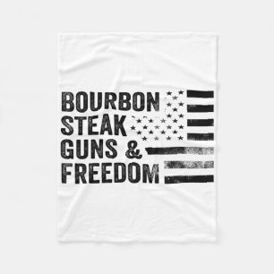 Bourbon Steak Guns and Freedom US Flag Whiskey Pa Fleecedecke