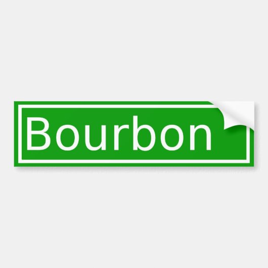 Bourbon-Straßen-Autoaufkleber Autoaufkleber (Vorne)