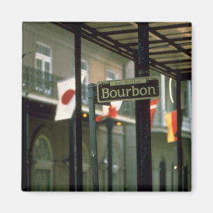 Bourbon-Straßenschild in New Orleans Magnet