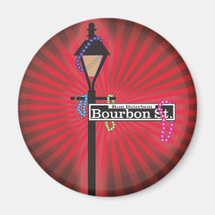 Bourbon-Straßenschild Magnet