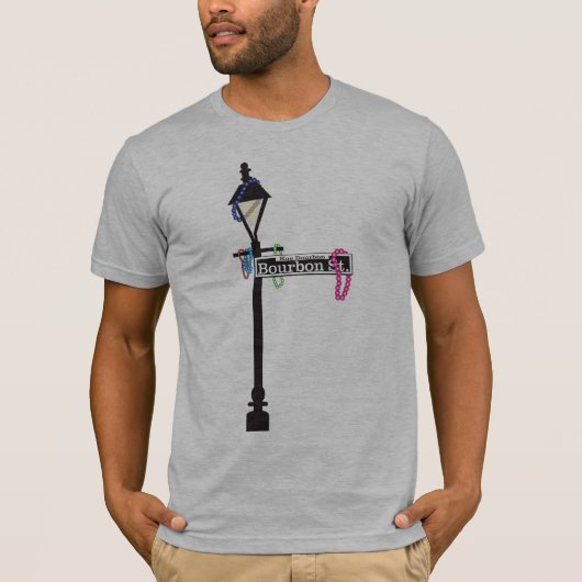 Bourbon-Straßenschild T-Shirt (Vorderseite)