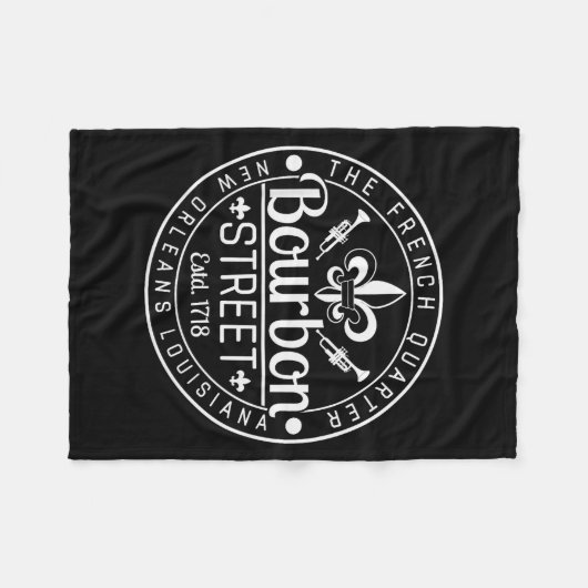 Bourbon Street French Quarter New Orleans Louisian Fleecedecke (Vorderseite (Horizontal))