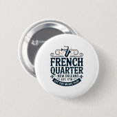Bourbon Street French Quarter New Orleans Mardi Gr Button (Vorne & Hinten)