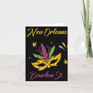 Bourbon Street French Quarter New Orleans Mardi Gr Karte