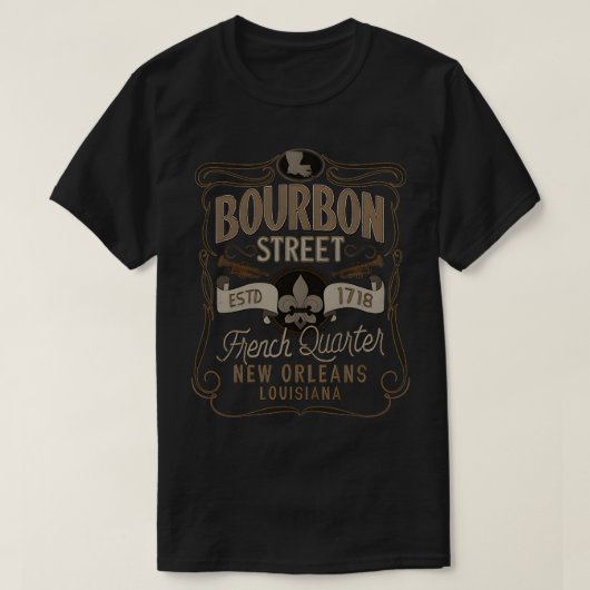 Bourbon Street French Quer New Orleans T-Shirt (Design vorne)