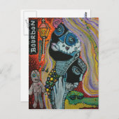 Bourbon Street Mardi Gras Art Postkarte (Vorne/Hinten)