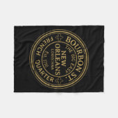 Bourbon Street New Orleans French Quarter Distress Fleecedecke (Vorderseite (Horizontal))