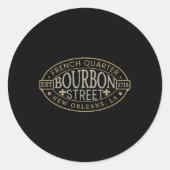 Bourbon Street New Orleans French Quarter Louisian Runder Aufkleber (Vorderseite)