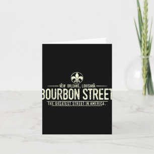 Bourbon Street New Orleans Louisiana abgenutzt Karte