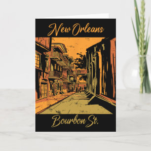 Bourbon Street New Orleans Souvenir Louisiana Karn Karte