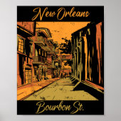 Bourbon Street New Orleans Souvenir Louisiana Mard Poster (Vorne)