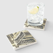 Bourbon Street, New Orleans, Vintager Stil Steinuntersetzer (Seitenansicht)