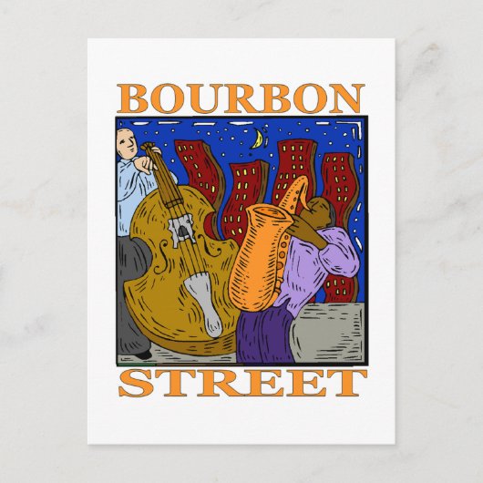 Bourbon Street Postkarte (Vorderseite)