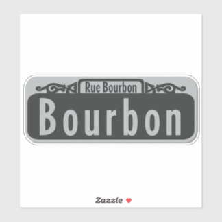 Bourbon Street (Rue Bourbon) Zeichenaufkleber Aufkleber