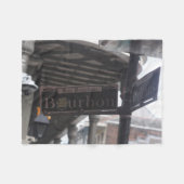 Bourbon Street Sign Fleece Blanket (Vorderseite (Horizontal))