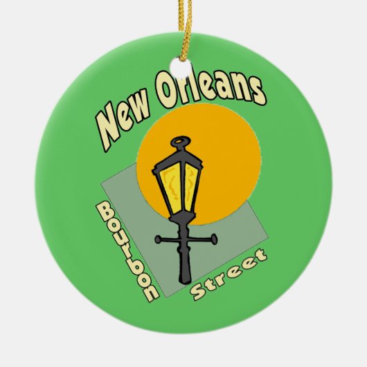 Bourbon Street Sign Keramik Ornament (Vorne)