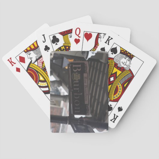 Bourbon Street Sign Playing Cards Spielkarten (Rückseite)