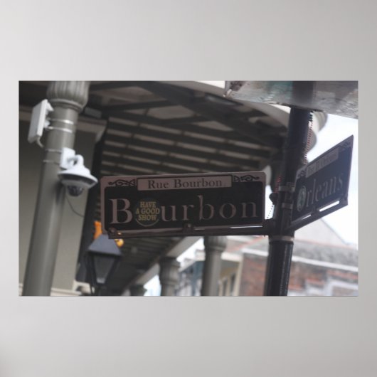 Bourbon Street Sign Poster (Vorne)