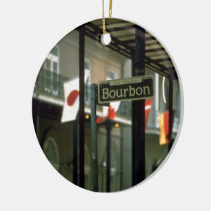 Bourbon Street Unterschreiben in New Orleans Keramik Ornament