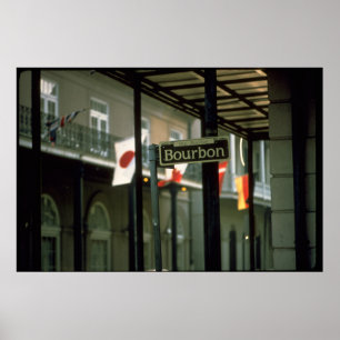 Bourbon Street Unterschreiben in New Orleans Poster